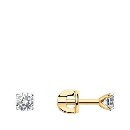 Серьги-пусеты SOKOLOV из золота с фианитами 18490₽