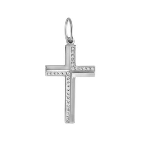 Золотая подвеска Крест с фианитами 17770₽