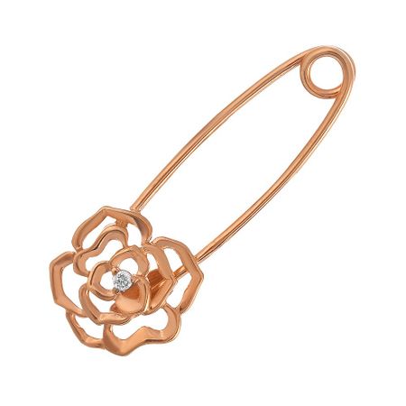 Брошь-булавка TALANT Роза из серебра с фианитом 890₽