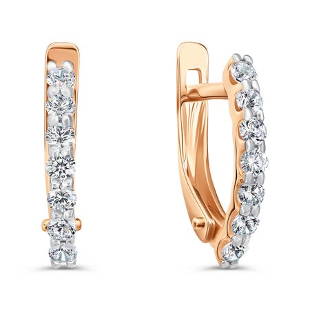 Золотые серьги с фианитами 20990₽