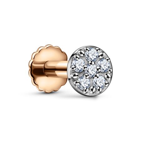 Золотой пирсинг с фианитами 3800₽