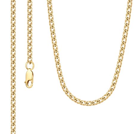 Серебряная полновесная цепочка Двойной ромб с позолотой 1390₽