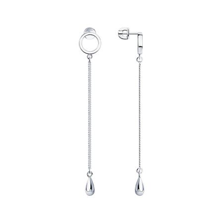 Серебряные серьги с родированием 2990₽