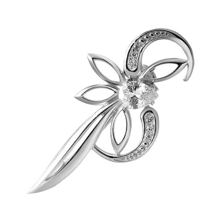 Брошь из серебра с фианитами 2690₽