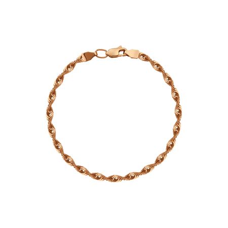 Золотой пустотелый браслет Веревка с алмазной гранью 31970₽