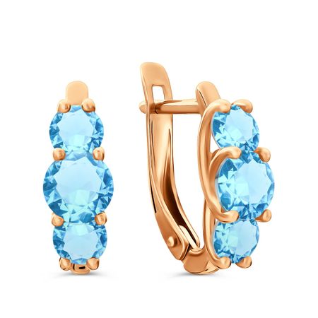 Золотые серьги с топазами 45490₽