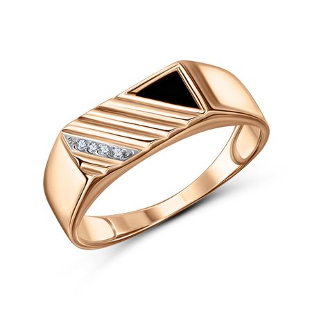 Золотая печатка с фианитами 11990₽