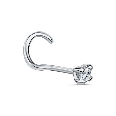 Серебряный пирсинг с фианитом 500₽