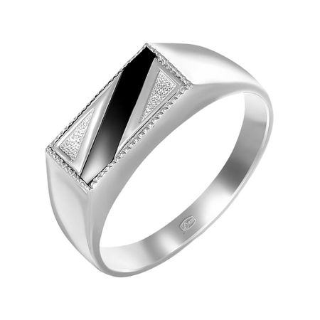 Кольцо-печатка из серебра с фианитом 2990₽