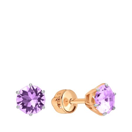 Золотые серьги с кристаллами SWAROVSKI 13990₽