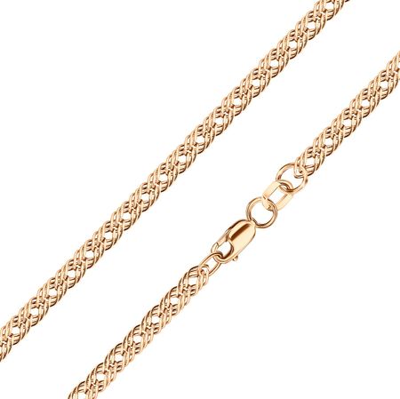 Золотая пустотелая цепочка Тройной ромб 49270₽