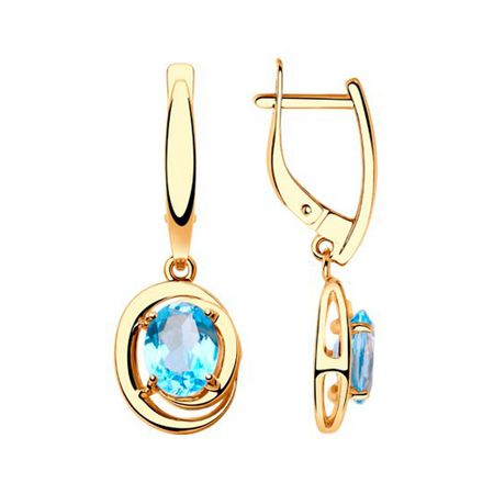 Серьги из золота с топазами 75990₽