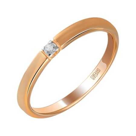 Золотое обручальное кольцо с фианитом 27990₽