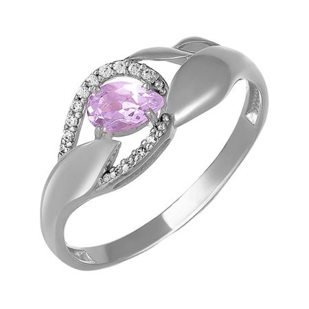 Серебряное кольцо с ювелирным кристаллом и фианитами 1290₽
