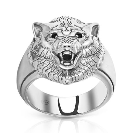 Кольцо-печатка SOKOLOV Волк из серебра с фианитами 6500₽