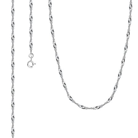 Серебряная цепочка Сингапур с алмазной гранью 1090₽