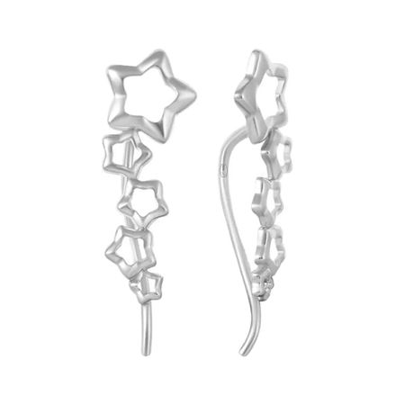 Серебряные серьги Звезда с родированием 990₽