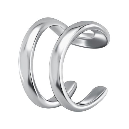 Серебряная серьга с родированием 900₽