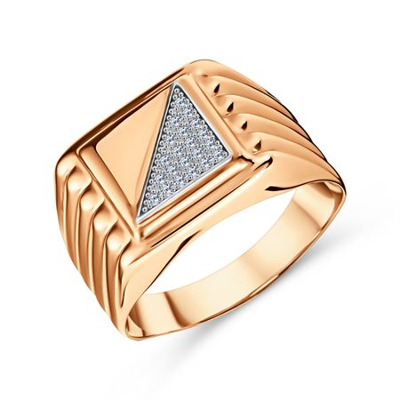 Золотая печатка с фианитами 29990₽