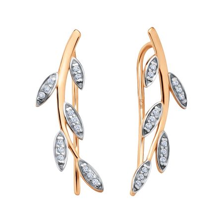 Золотые серьги с фианитами 21330₽