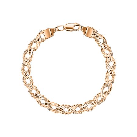 Золотой полновесный браслет Тройной ромб с алмазной гранью 94440₽