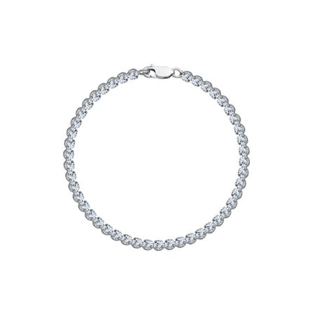 Серебряный браслет с фианитами и родированием 5800₽