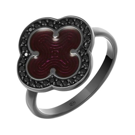 Кольцо из серебра с эмалью и фианитами 1290₽