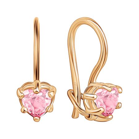 Серебряные серьги с кварцем и позолотой 1290₽