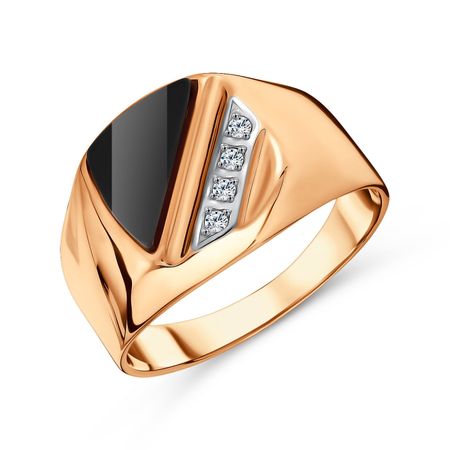 Золотая печатка с фианитами 72350₽