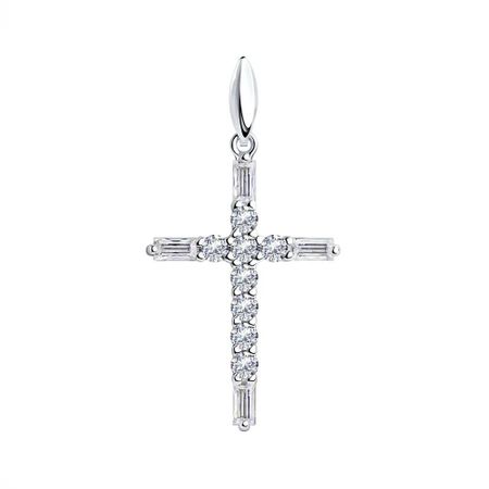 Подвеска-крестик SOKOLOV из серебра с фианитами 1290₽