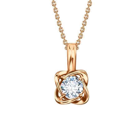 Серебряная подвеска с фианитом и позолотой 800₽