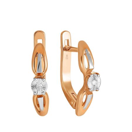 Золотые серьги с бриллиантами 34490₽