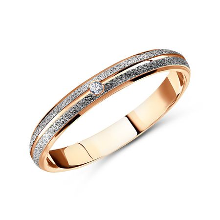 Золотое обручальное кольцо с бриллиантом 36990₽