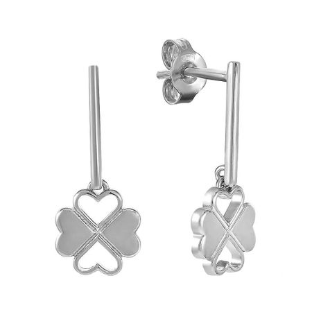 Серебряные серьги Клевер из коллекции Геометрия 1190₽