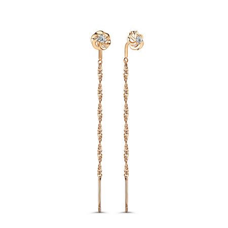 Золотые серьги с фианитами 20990₽