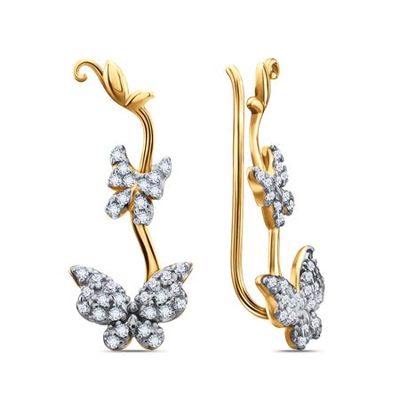 Золотые серьги с фианитами 20990₽