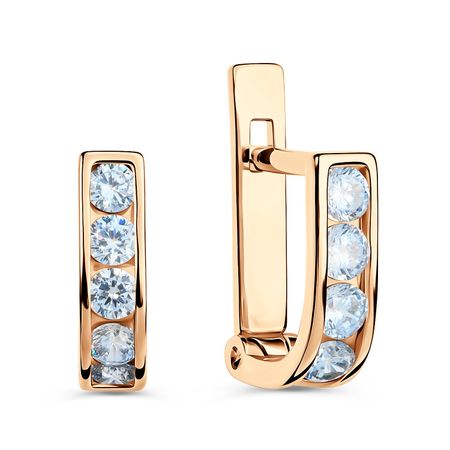 Золотые детские серьги с фианитами 18490₽