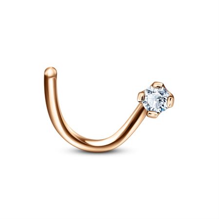 Золотой пирсинг с фианитом 1990₽