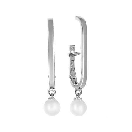 Серебряные серьги с жемчугом 2000₽