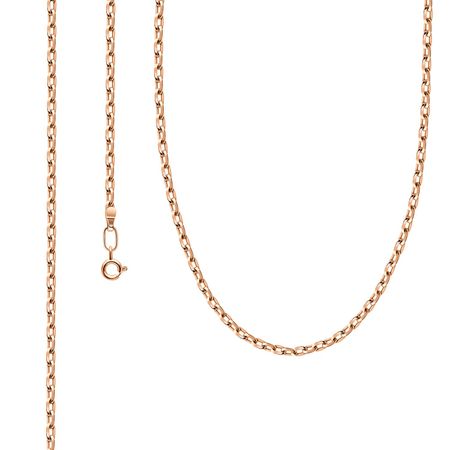 Серебряная полновесная цепочка Квадратный якорь с позолотой 1470₽