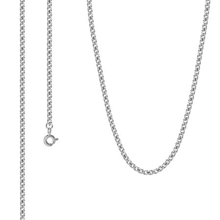 Серебряная цепочка Двойной ромб с алмазной гранью и родированием 590₽