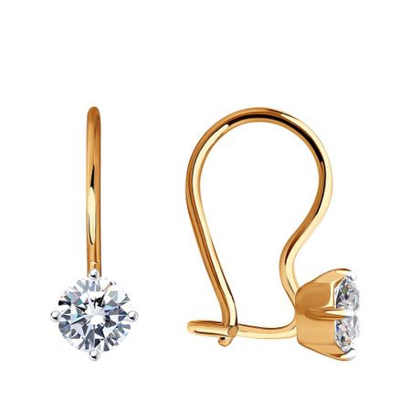 Серьги детские SOKOLOV из золота с фианитами 13490₽