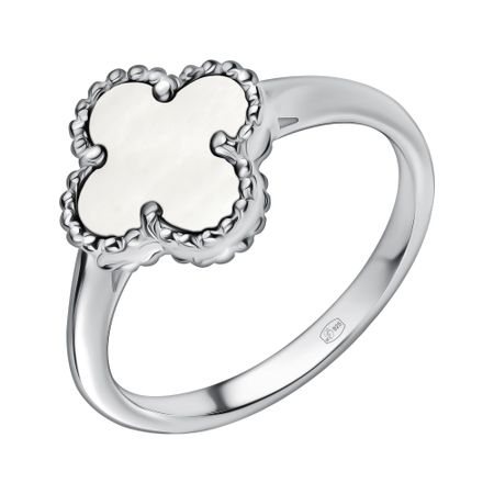 Серебряное кольцо с пластиком и родированием 3490₽