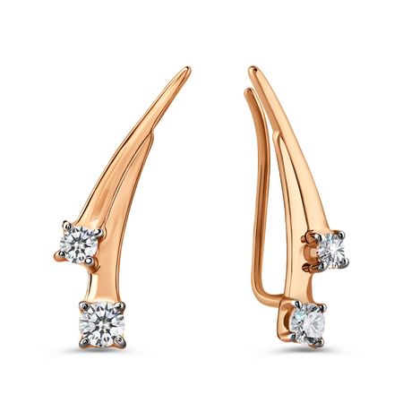 Золотые серьги с фианитами 18310₽