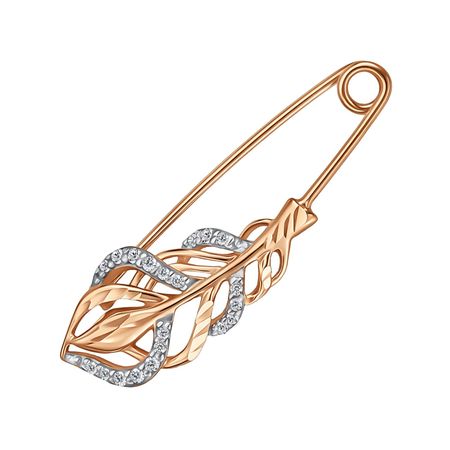 Серебряная булавка с фианитами 1190₽