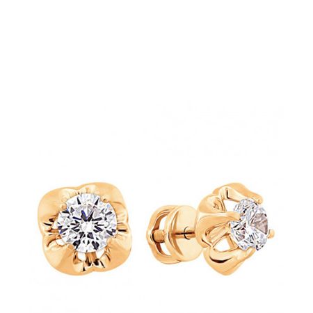 Золотые серьги с фианитами 49990₽