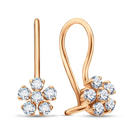 Золотые детские серьги с фианитами 18990₽