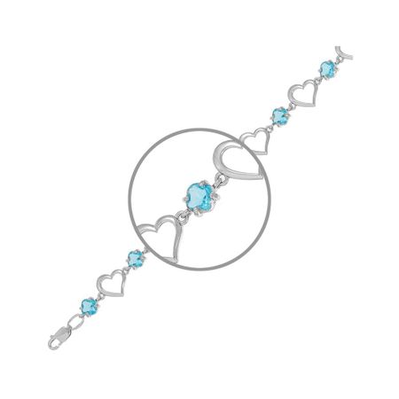 Серебряный браслет с топазами и родированием 6000₽