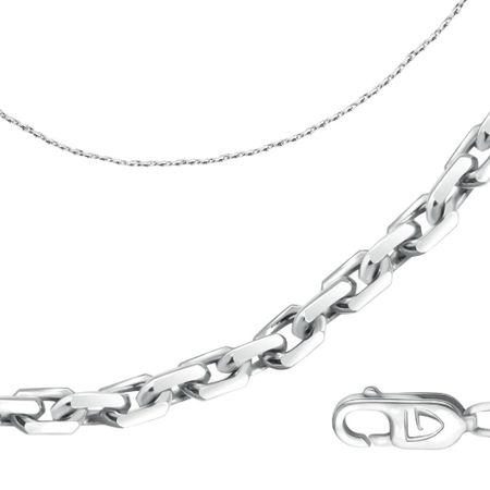 Серебряная цепочка Якорь с родированием 1390₽