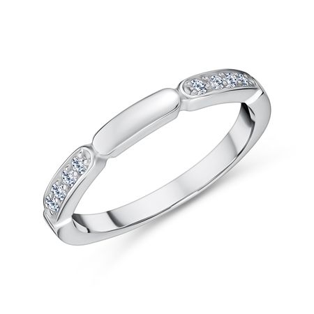 Серебряное кольцо с фианитами и родированием 790₽